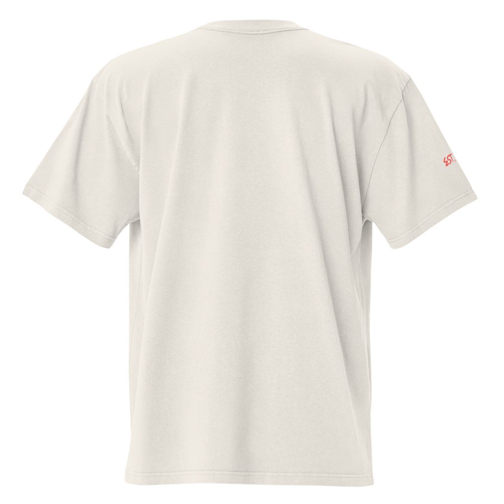 Viliancy Oversized Faded T-Shirt Beige von SNAZZY CLOTHING – Rückansicht