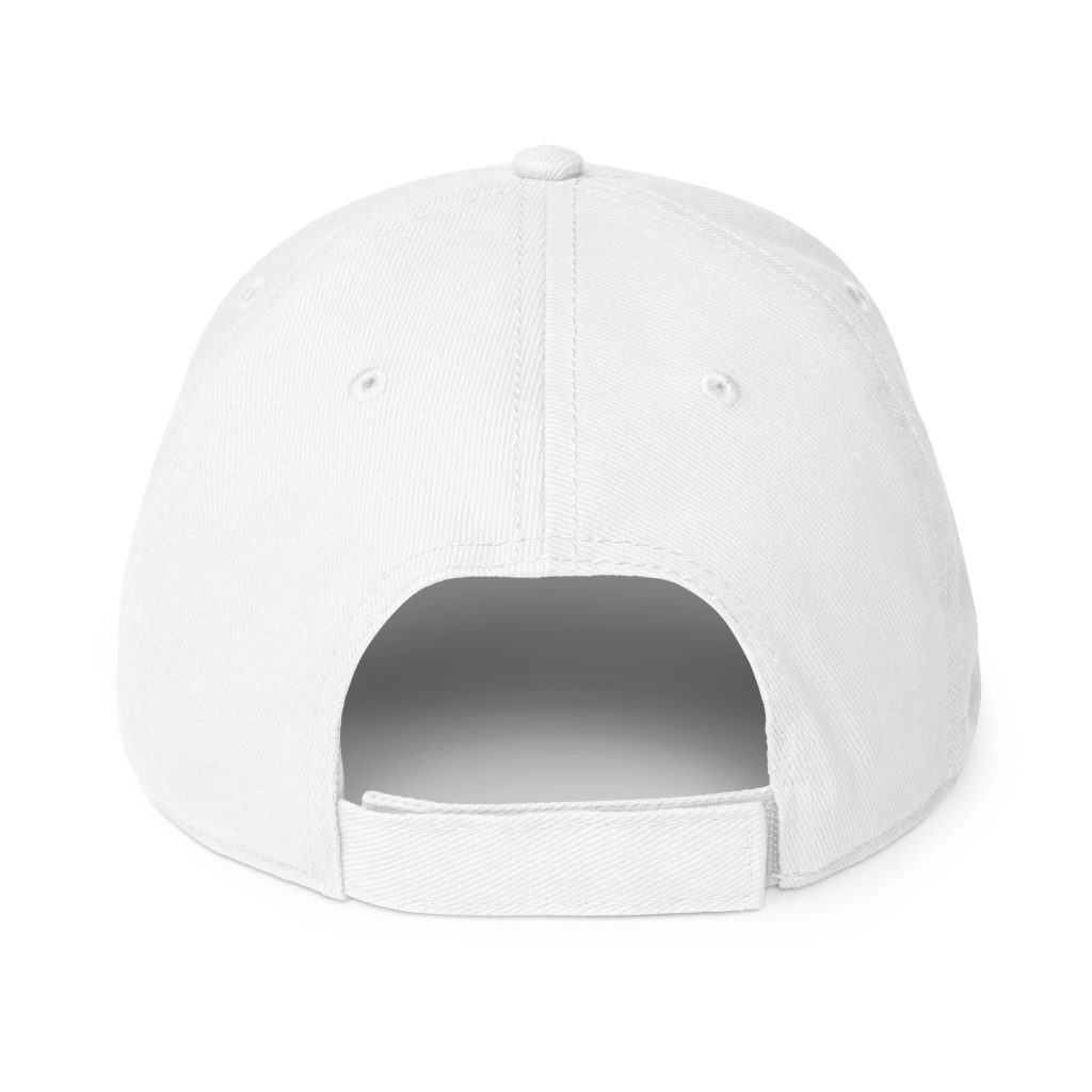 Evolve Baseball Cap Weiß von SNAZZY CLOTHING – Rückansicht