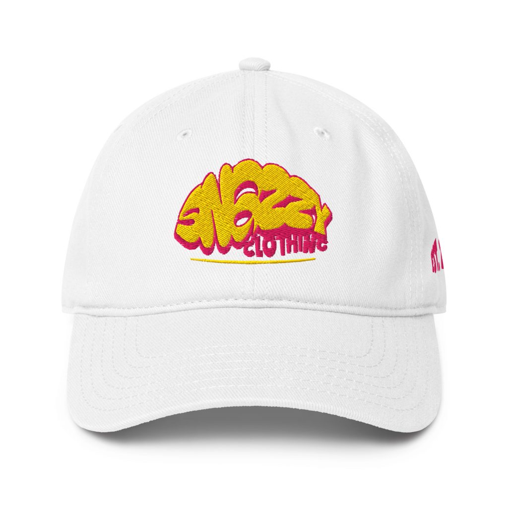Evolve Baseball Cap Weiß von SNAZZY CLOTHING – Vorderansicht