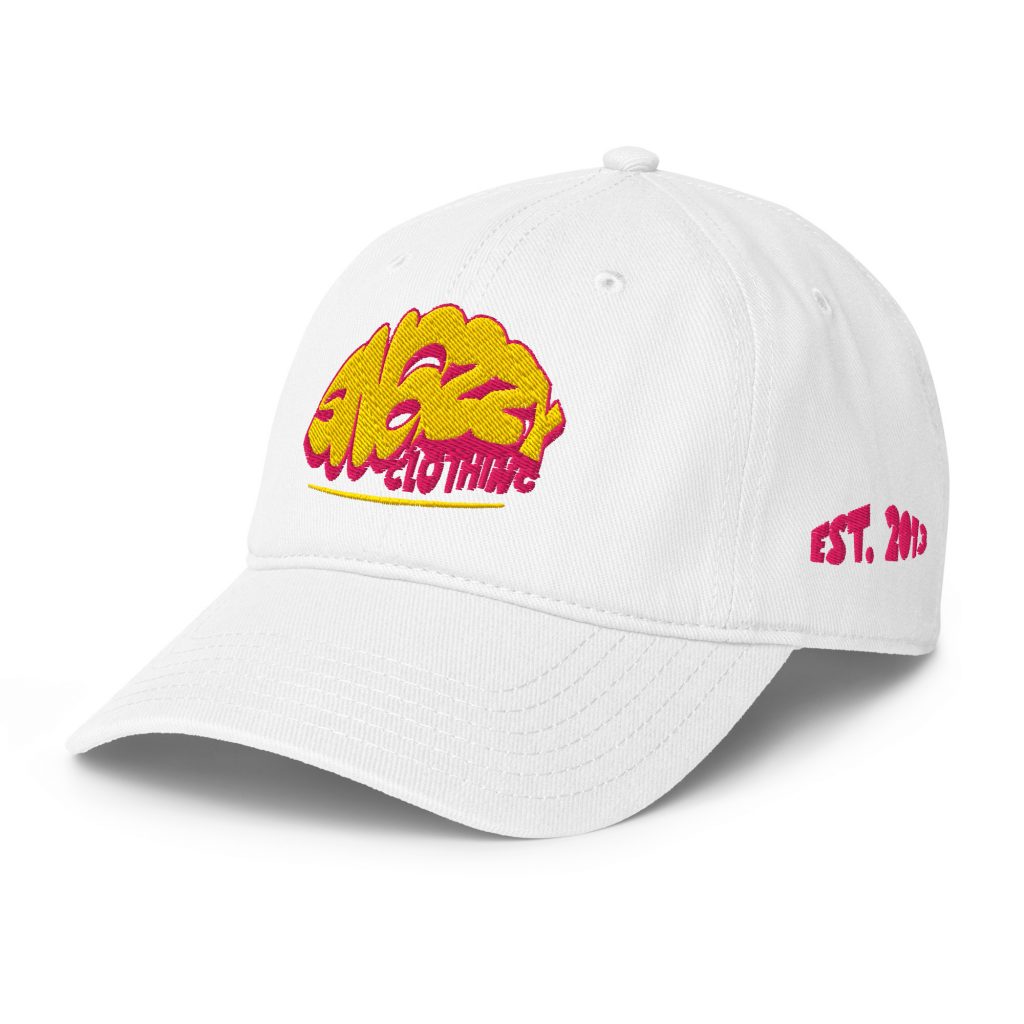 Evolve Baseball Cap Weiß von SNAZZY CLOTHING – Vorderansicht