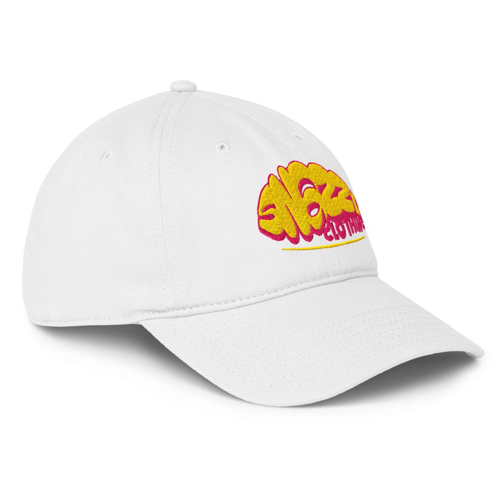 Evolve Baseball Cap Weiß von SNAZZY CLOTHING – Vorderansicht