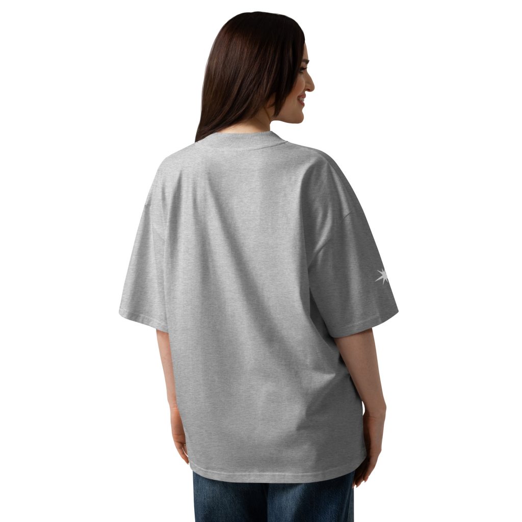 Soul Oversized T-Shirt Grau von SNAZZY CLOTHING – Rückansicht