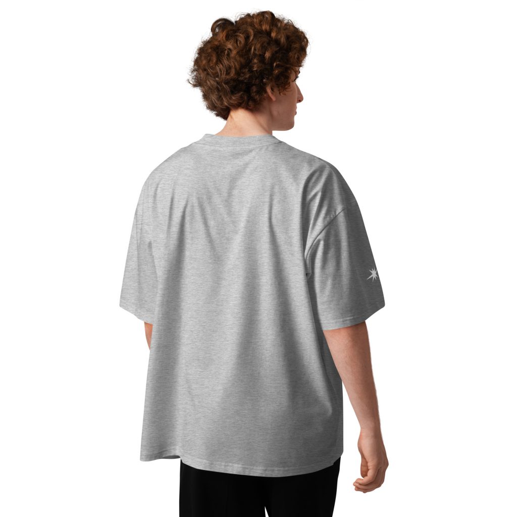 Soul Oversized T-Shirt Grau von SNAZZY CLOTHING – Rückansicht