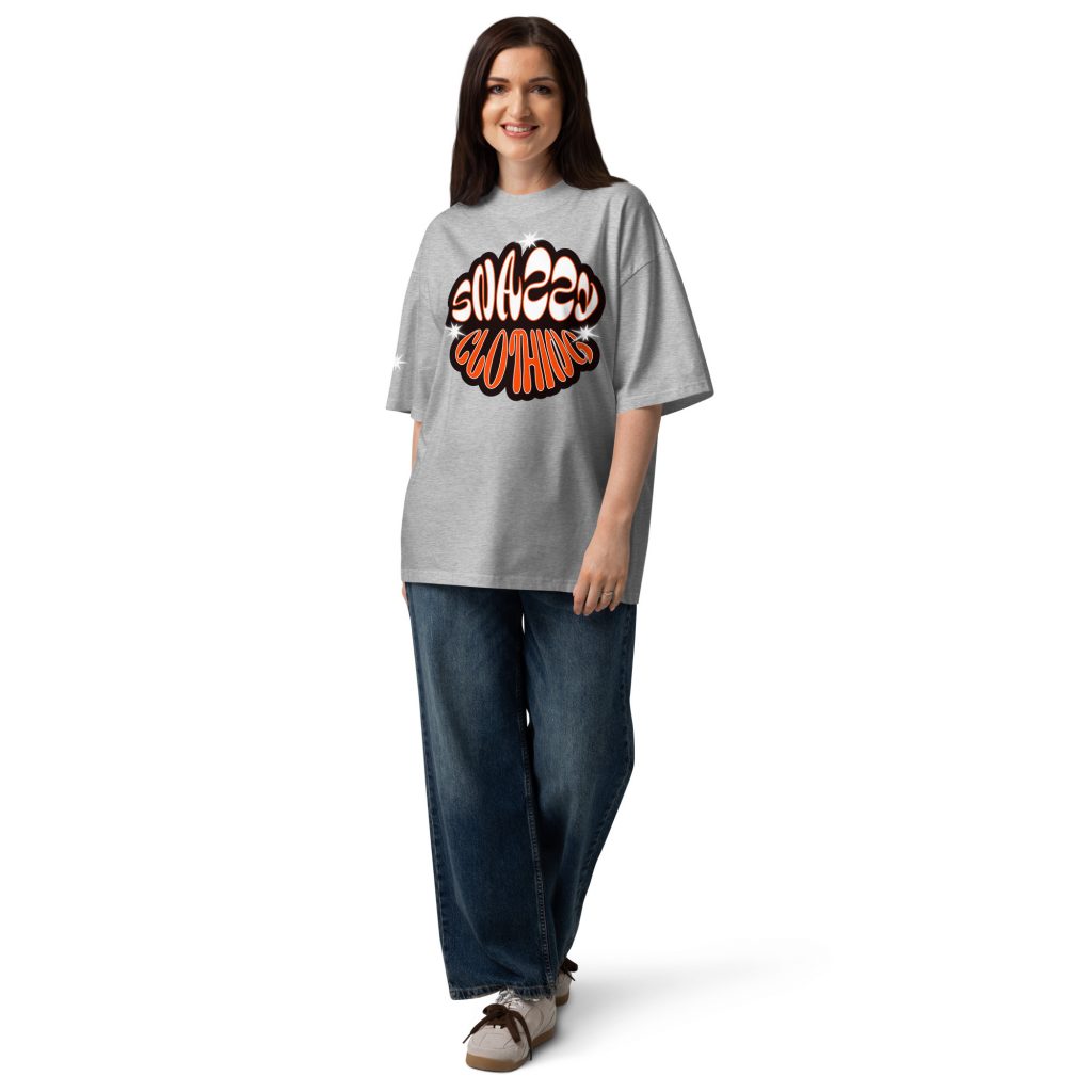 Soul Oversized T-Shirt Grau von SNAZZY CLOTHING – Vorderansicht