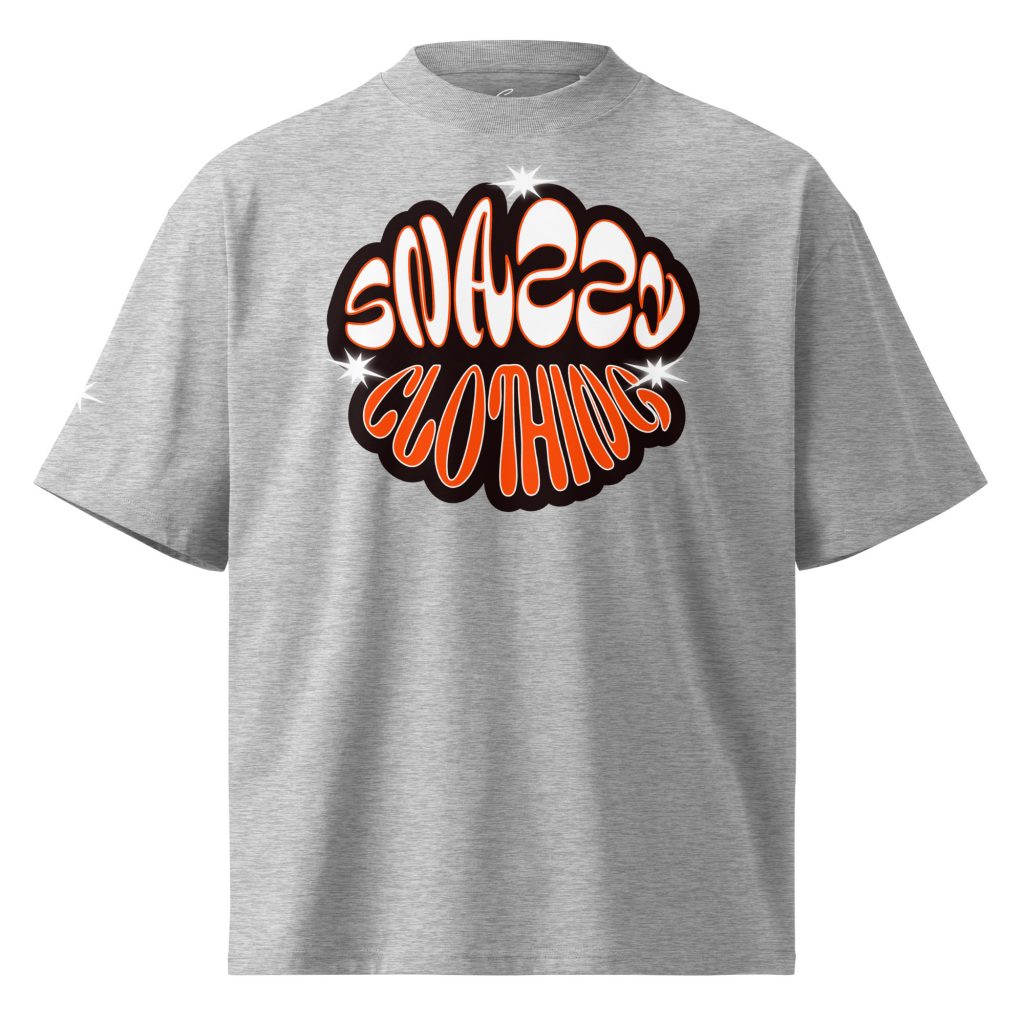 Soul Oversized T-Shirt Grau von SNAZZY CLOTHING – Vorderansicht