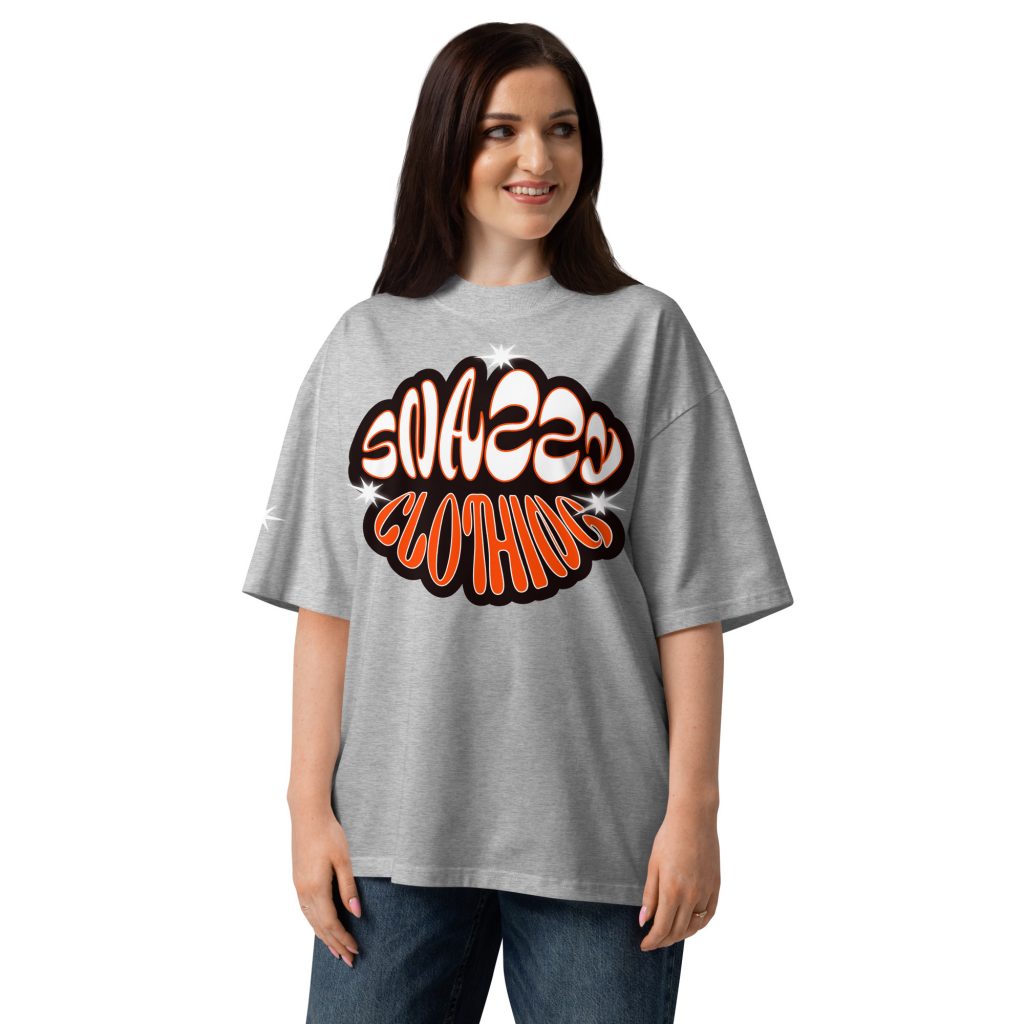 Soul Oversized T-Shirt Grau von SNAZZY CLOTHING – Vorderansicht