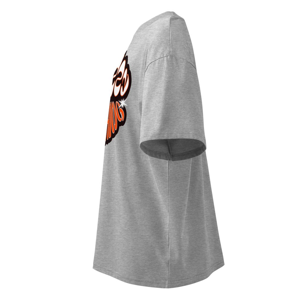 Soul Oversized T-Shirt Grau von SNAZZY CLOTHING – Seitenansicht
