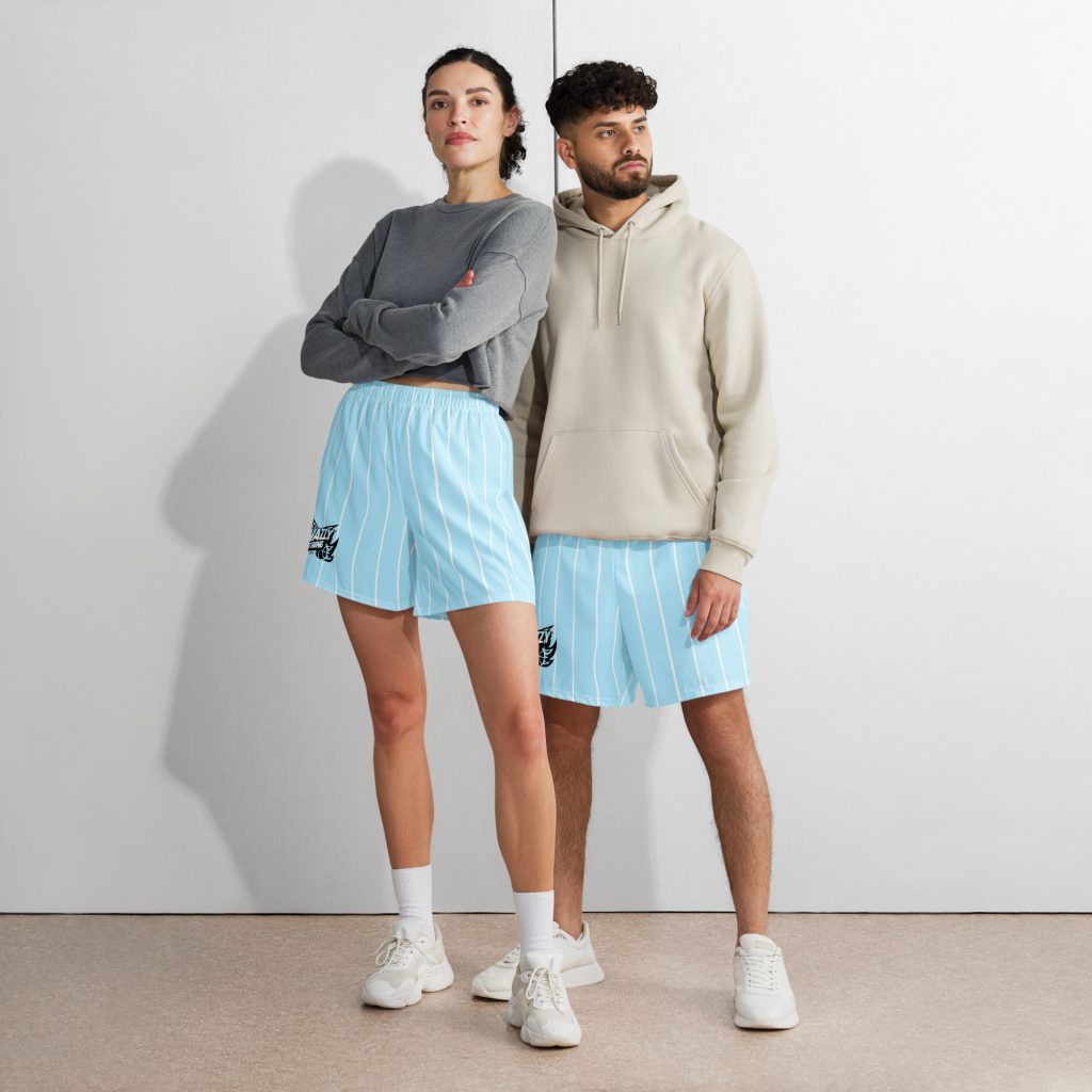 Fireball Shorts Hellblau von SNAZZY CLOTHING – Vorderansicht