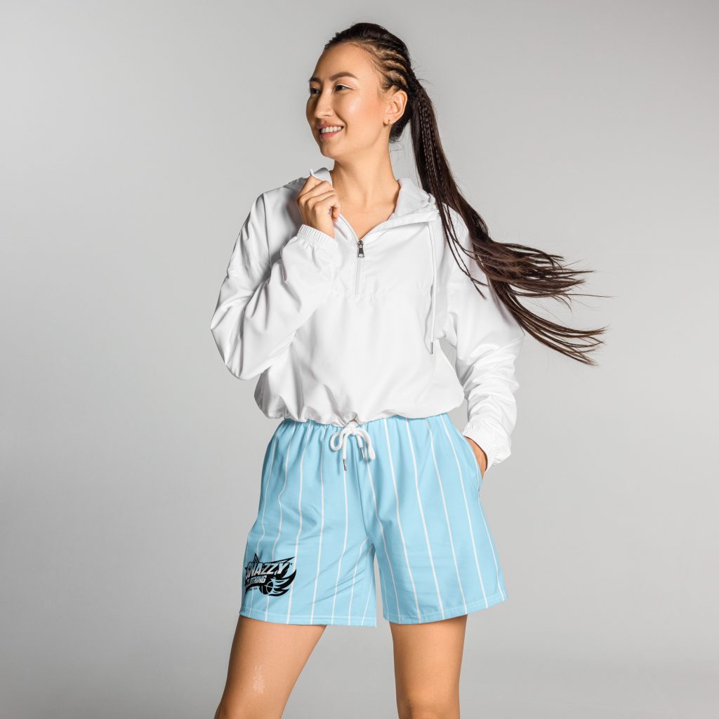 Fireball Shorts Hellblau von SNAZZY CLOTHING – Vorderansicht