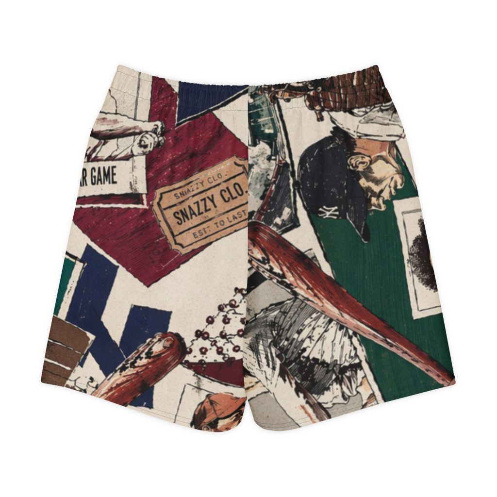Vintage Baseball Cotton Shorts Bunt von SNAZZY CLOTHING – Rückansicht