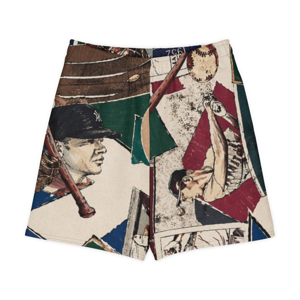 Vintage Baseball Cotton Shorts Bunt von SNAZZY CLOTHING – Vorderansicht