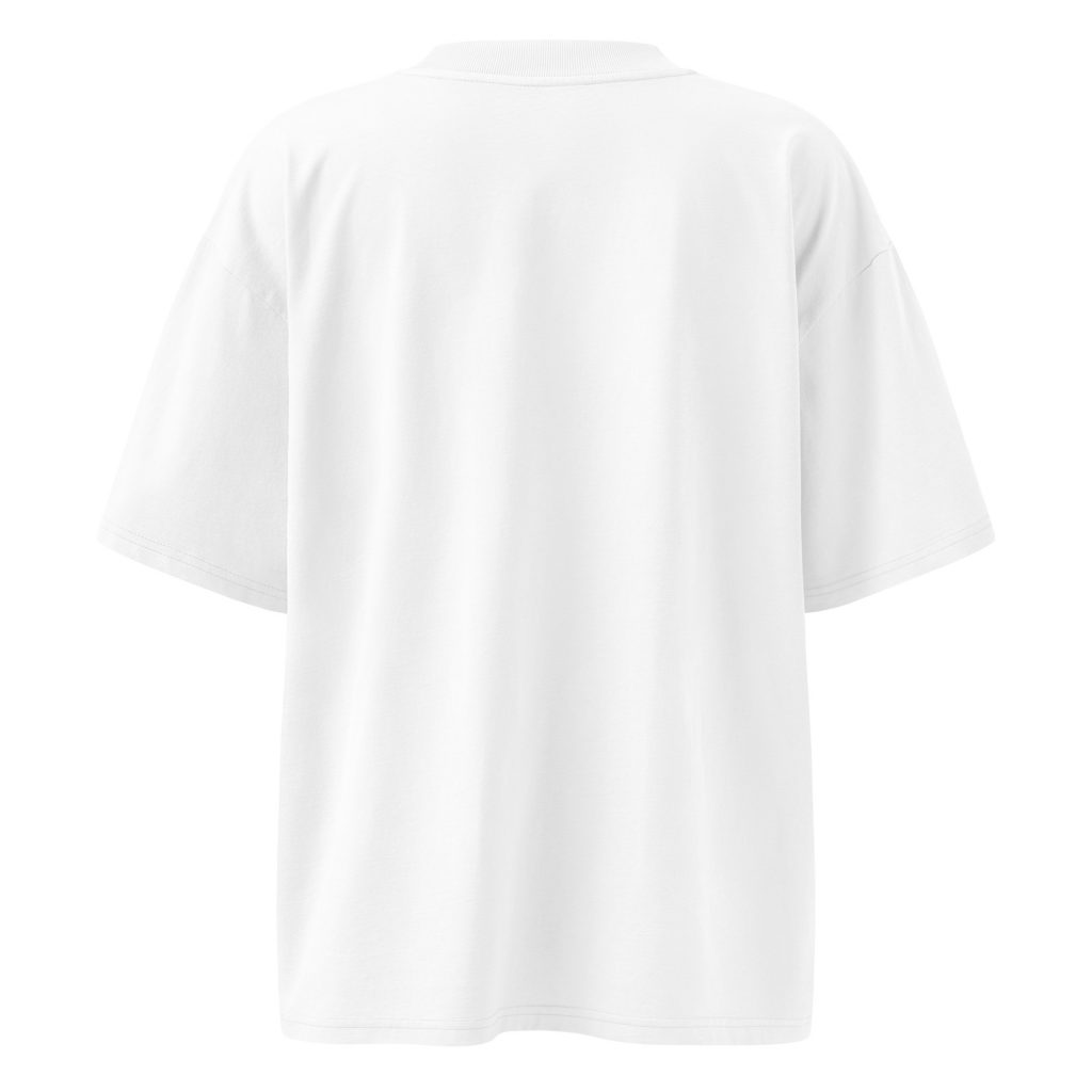 Vintage Baseball Oversized T-Shirt Weiß von SNAZZY CLOTHING – Rückansicht