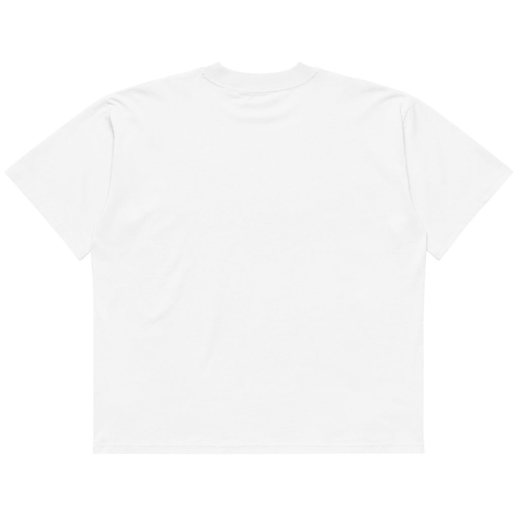 Vintage Baseball Oversized T-Shirt Weiß von SNAZZY CLOTHING – Rückansicht