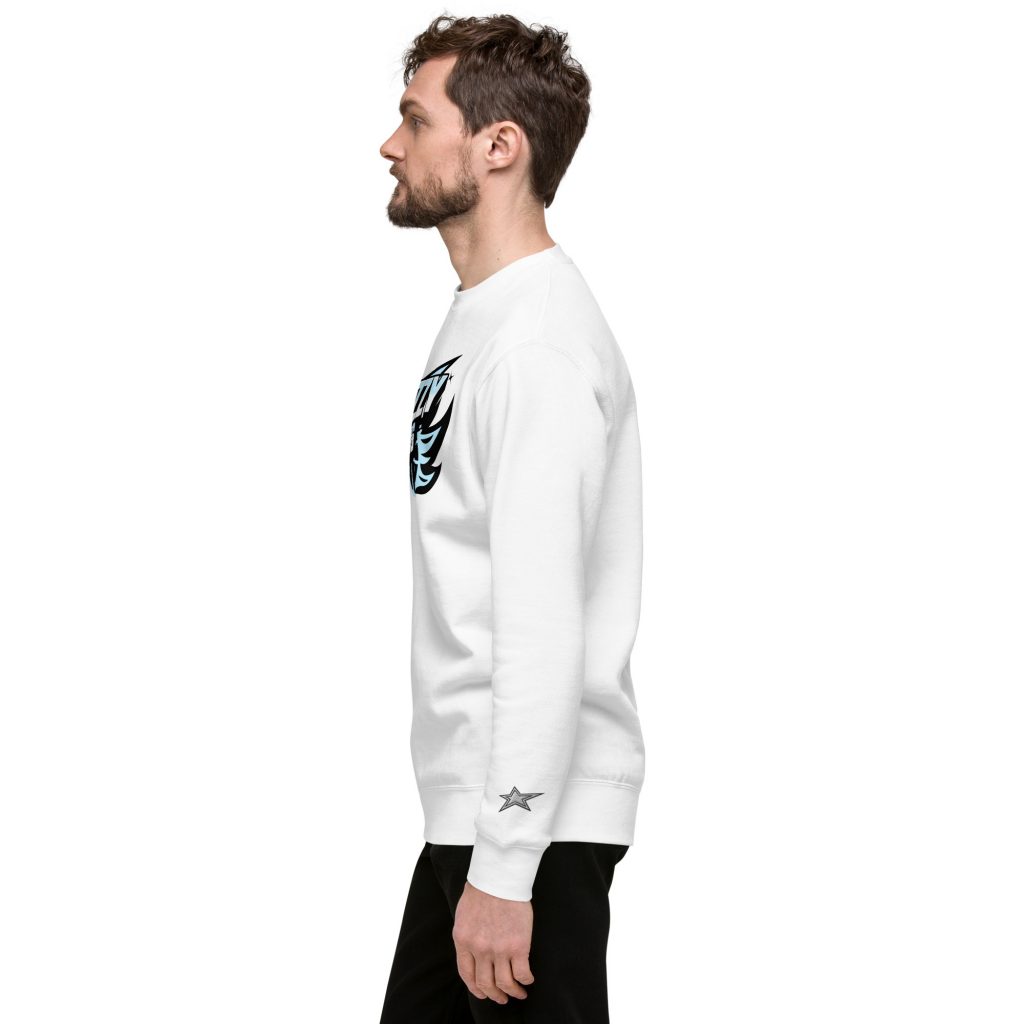 Fireball Light Sweater Weiß von SNAZZY CLOTHING – Seitenansicht