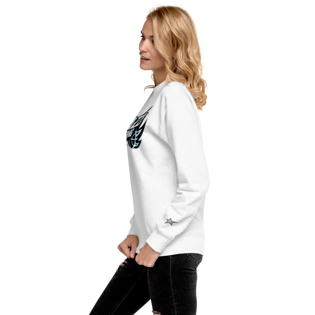 Fireball Light Sweater Weiß von SNAZZY CLOTHING – Seitenansicht