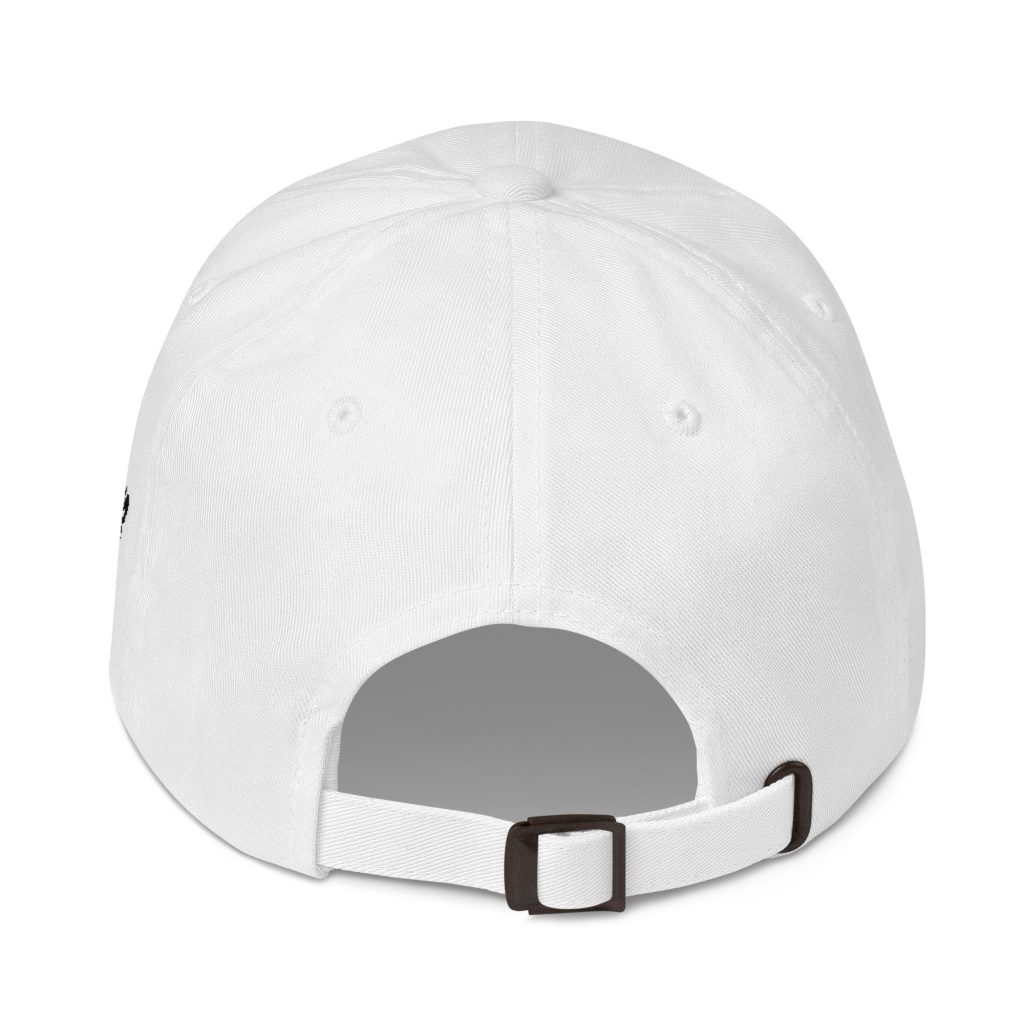 Genty Dad Cap Weiß von SNAZZY CLOTHING – Rückansicht