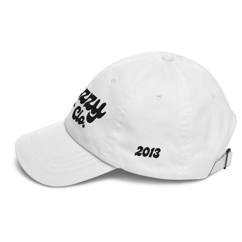 Genty Dad Cap Weiß von SNAZZY CLOTHING – Seitenansicht