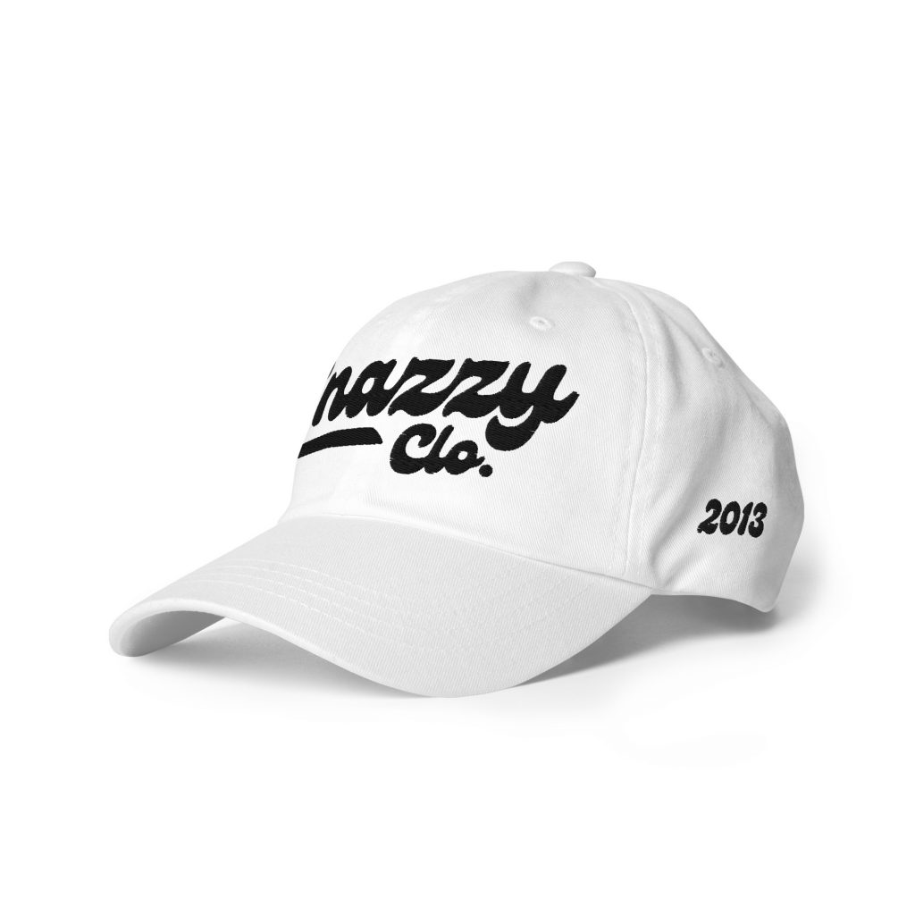 Genty Dad Cap Weiß von SNAZZY CLOTHING – Vorderansicht