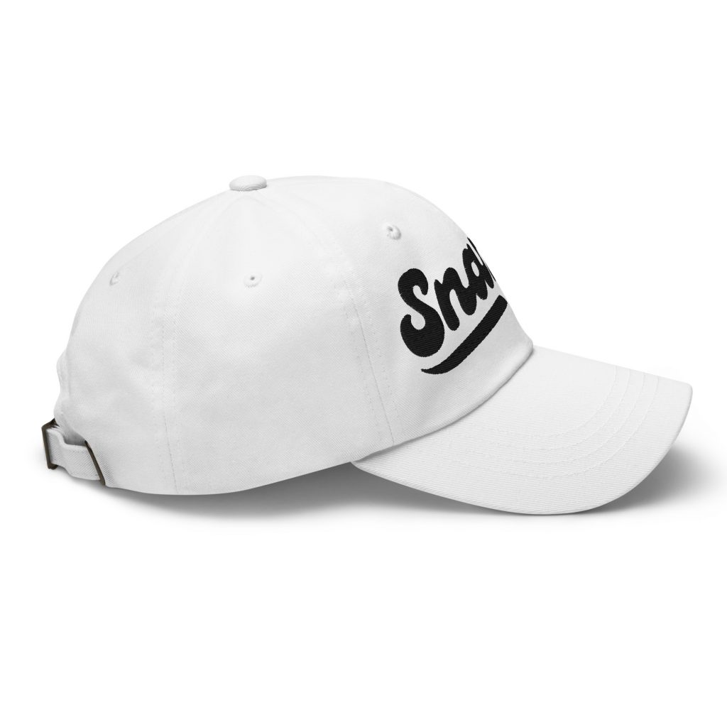Genty Dad Cap Weiß von SNAZZY CLOTHING – Seitenansicht