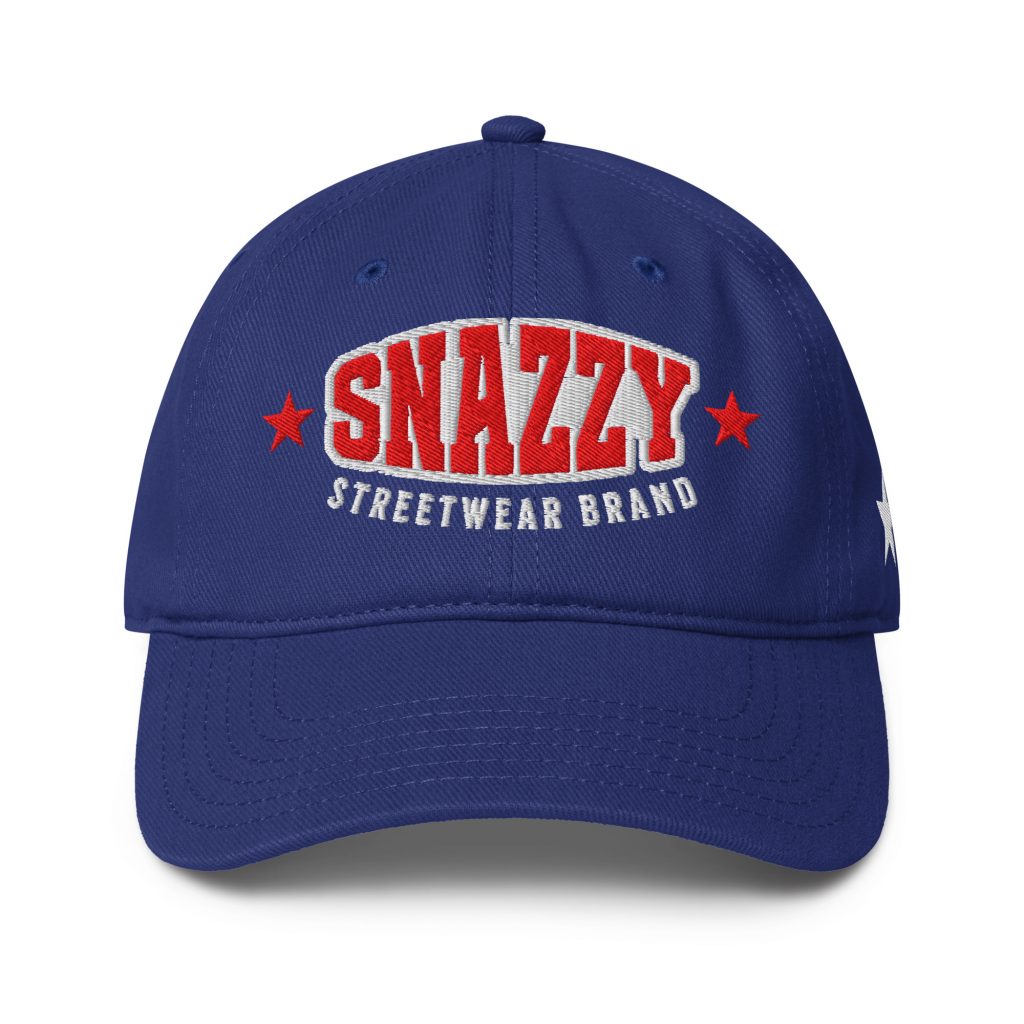 Strong Baseball Cap Schwarz von SNAZZY CLOTHING – Vorderansicht
