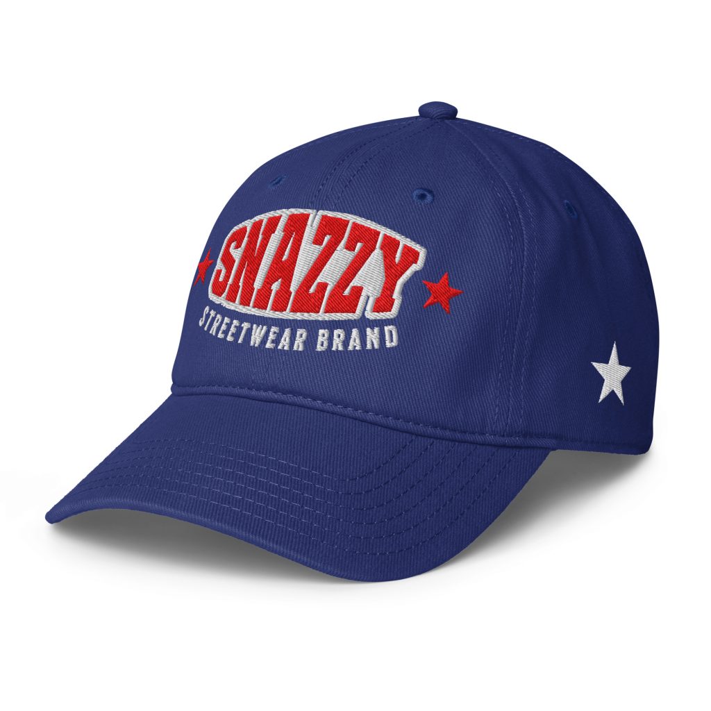 Strong Baseball Cap Schwarz von SNAZZY CLOTHING – Vorderansicht