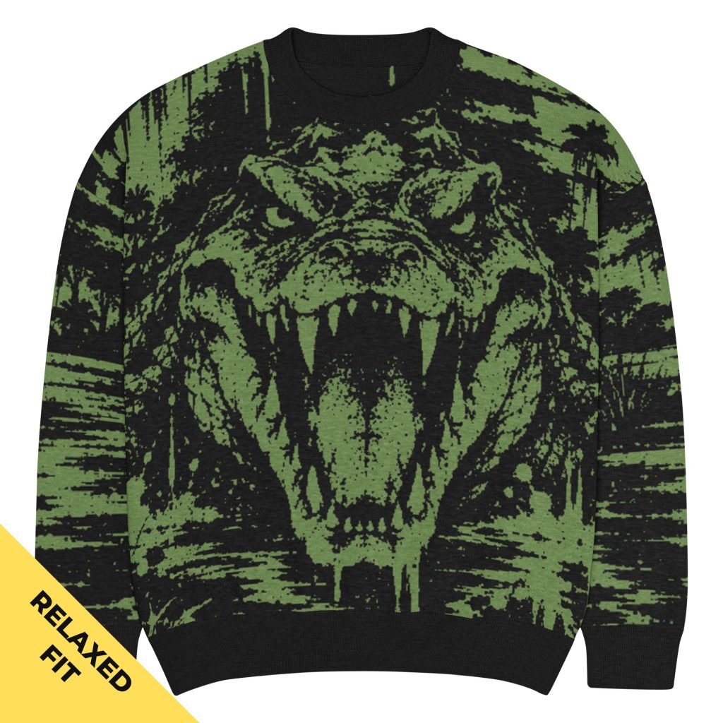 CROCODILE KNITTED CREWNECK SWEATER