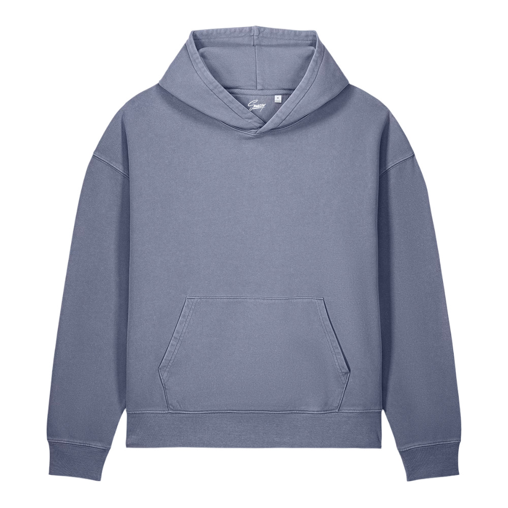 Violet Angel Vintage Hoodie Blaugrau von SNAZZY CLOTHING – Vorderansicht